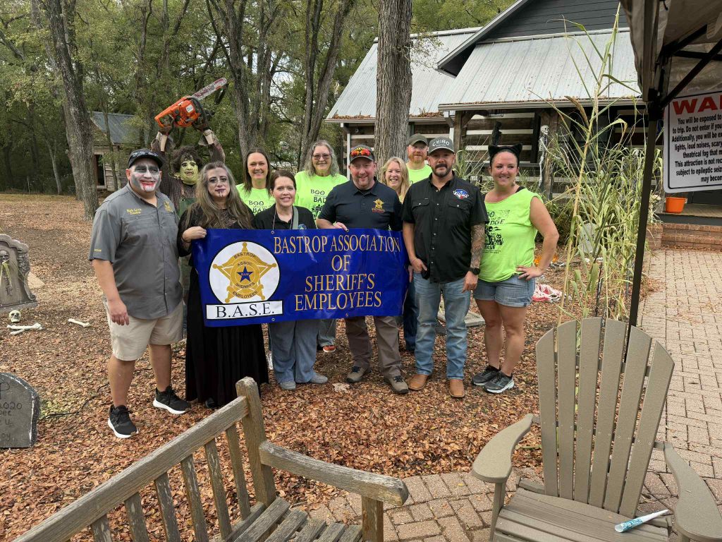 BASE members and volunteers at the Boo Bash Haunted House fundraiser